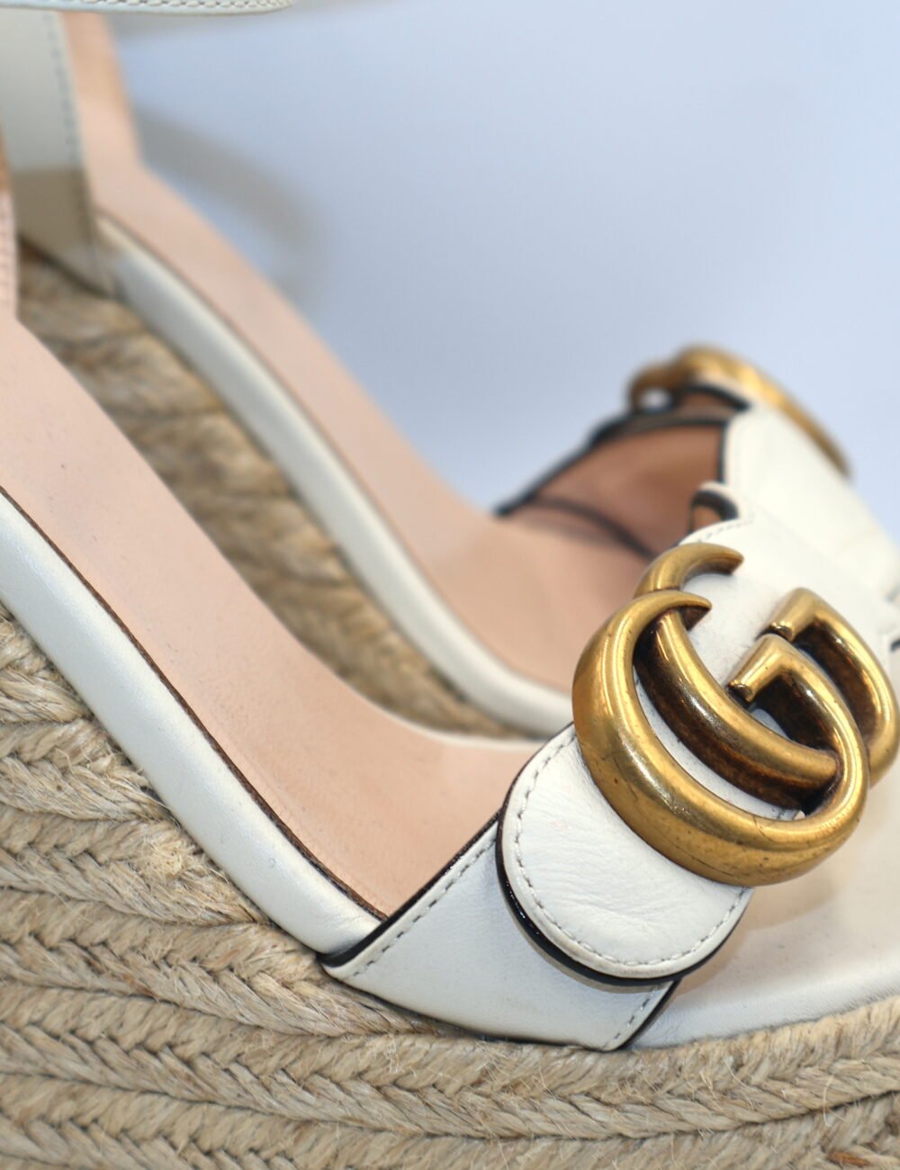 Gucci-Plataforma Marmont Cuero Blanco - Image 2