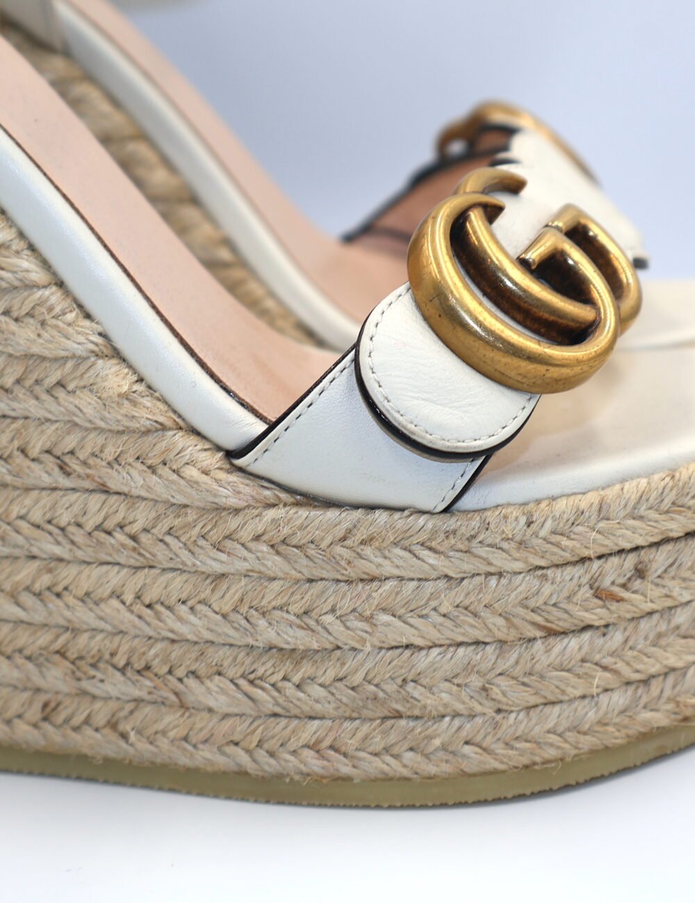 Gucci-Plataforma Marmont Cuero Blanco - Image 3