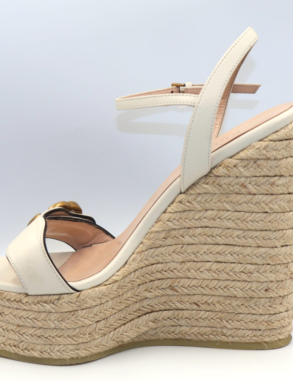 Gucci-Plataforma Marmont Cuero Blanco - Image 4