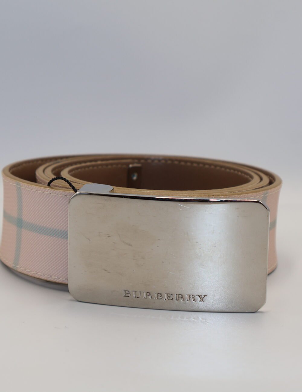 Burberry- Cinturón canvas rosado