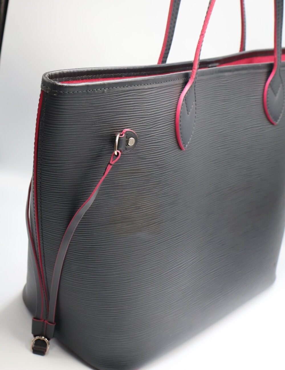 LOUIS VUITTON - NEVERFULL EPI MM BLACK/ HOT PINK - Image 7