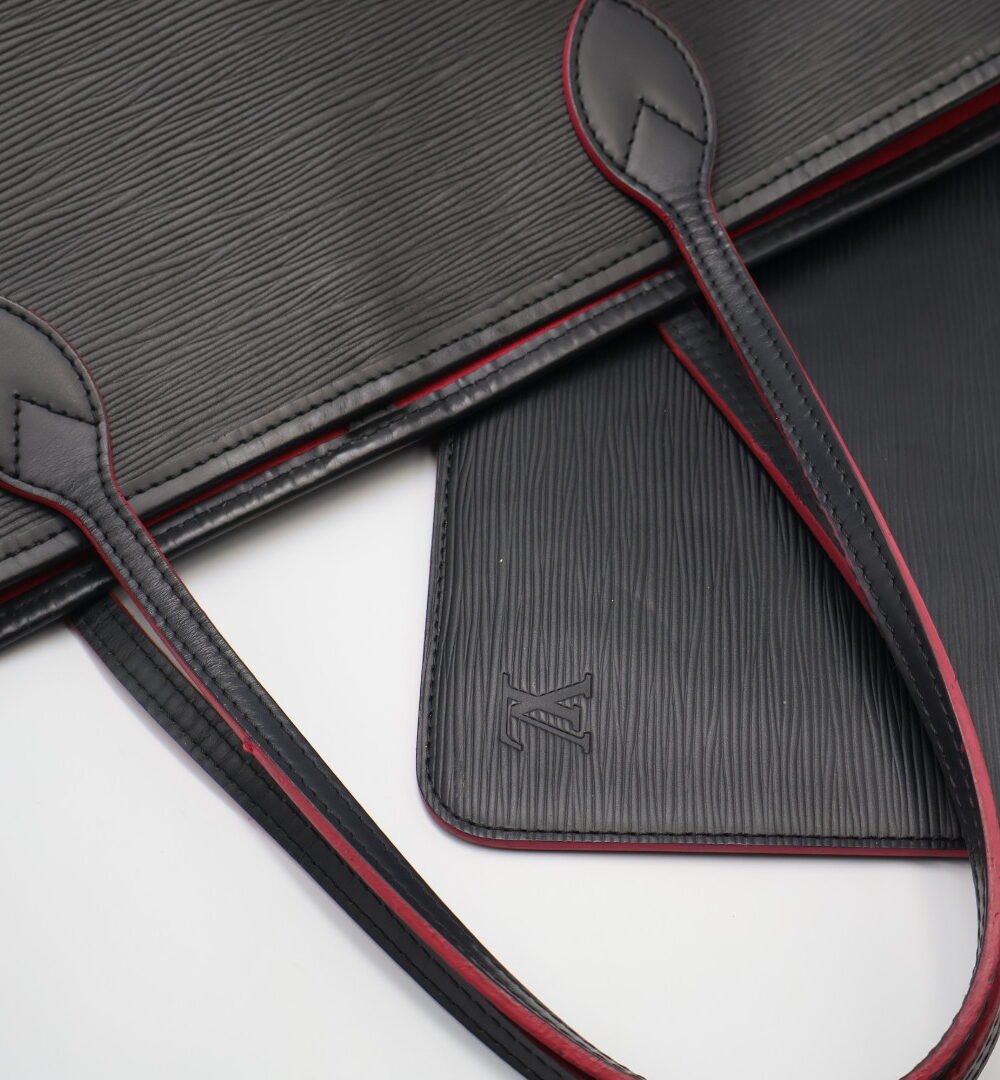 LOUIS VUITTON - NEVERFULL EPI MM BLACK/ HOT PINK - Image 5