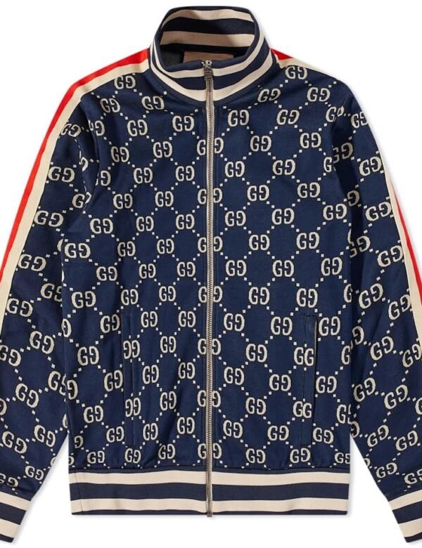 GUCCI-CHAQUETA CON CREMALLERA Y MONOGRAMA