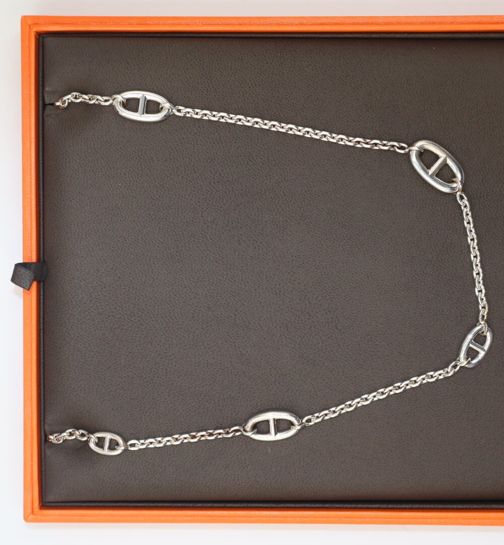 HERMES - COLLAR LARGO FARANDOLE DE PLATA - Image 4