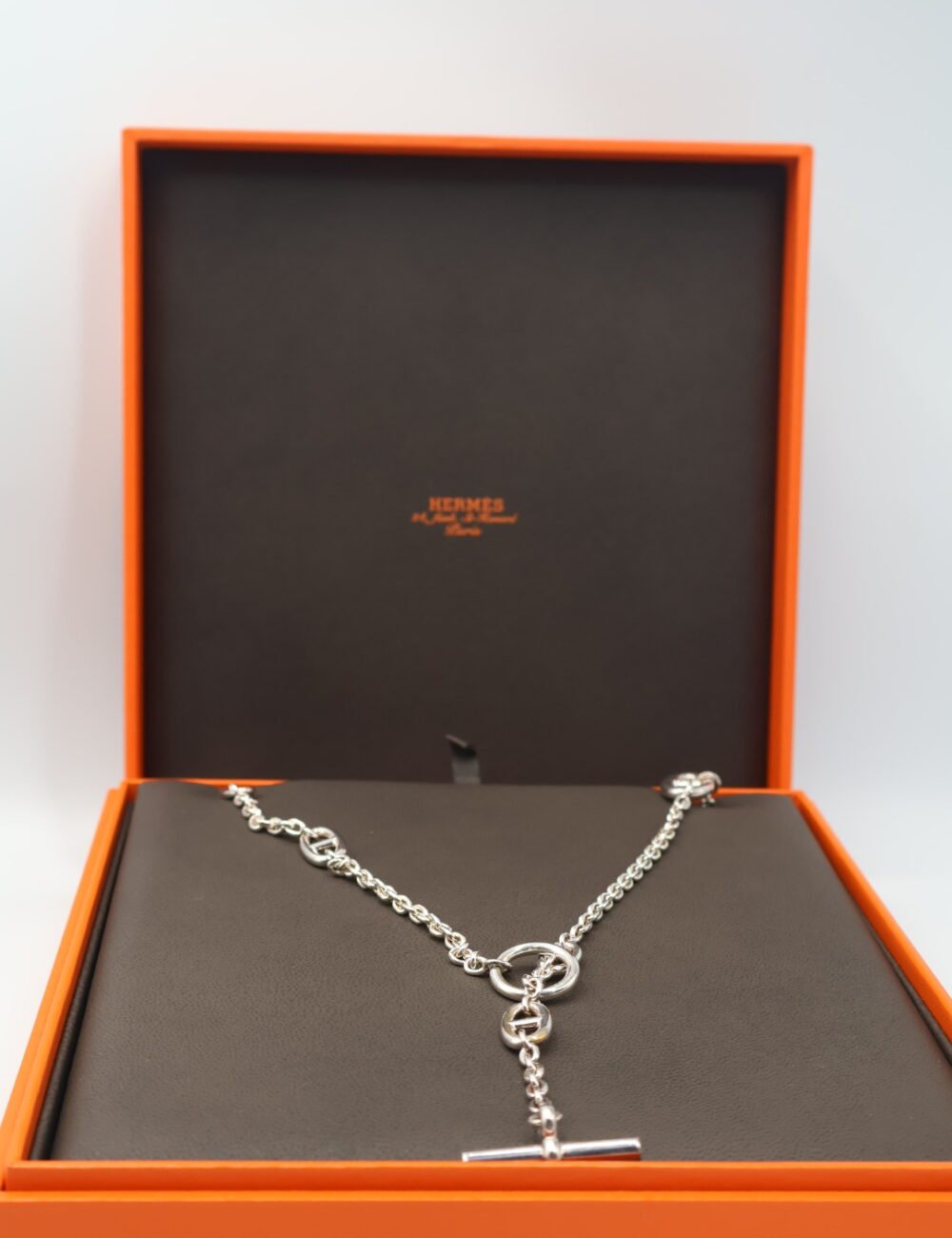 HERMES - COLLAR LARGO FARANDOLE DE PLATA - Image 6