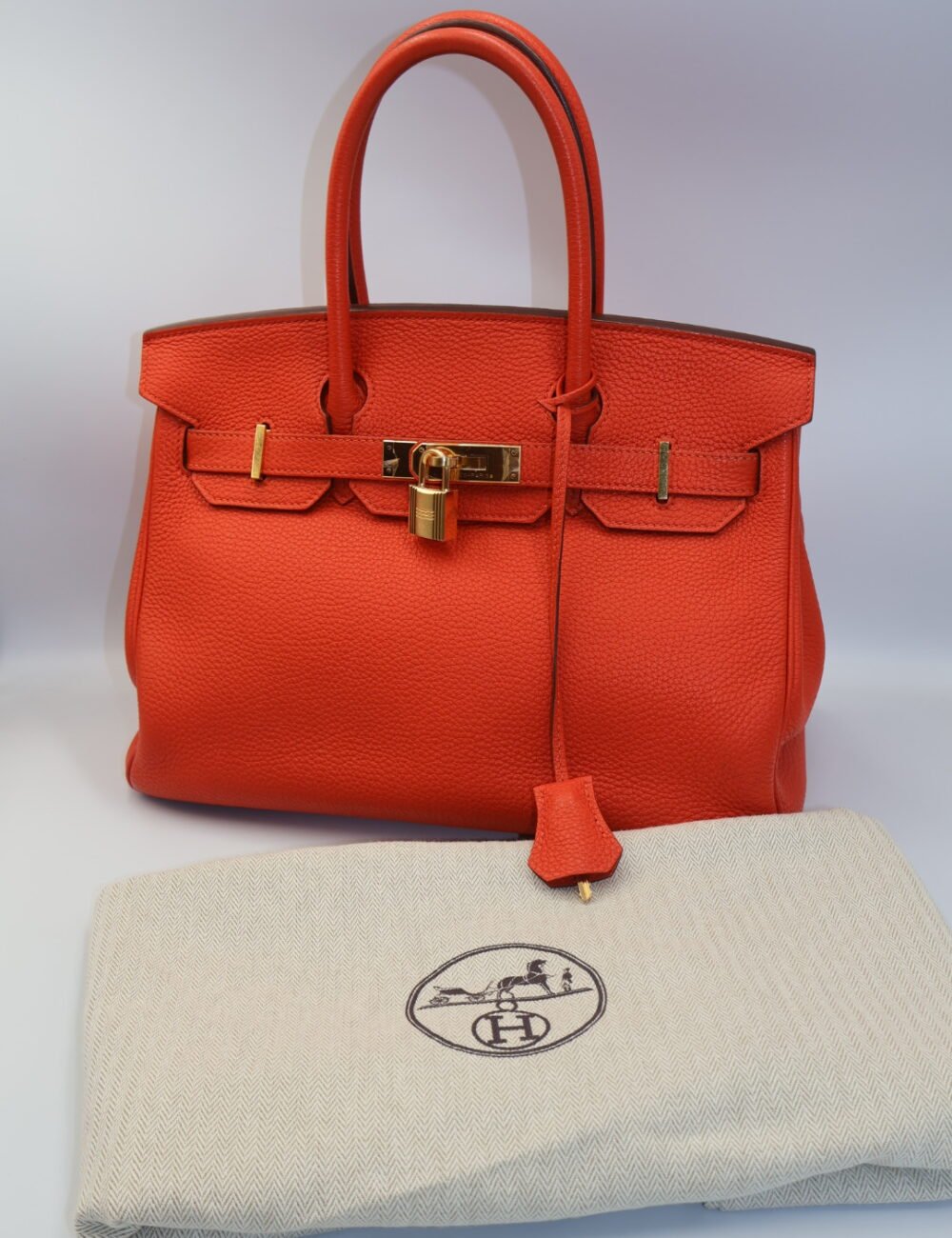 HERMÈS-BOLSO BIRKIN 35 TOGO NARANJA