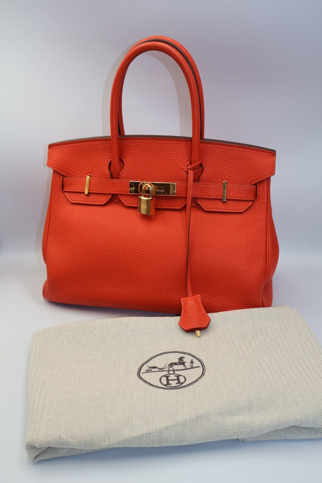 HERMÈS-BOLSO BIRKIN 35 TOGO NARANJA