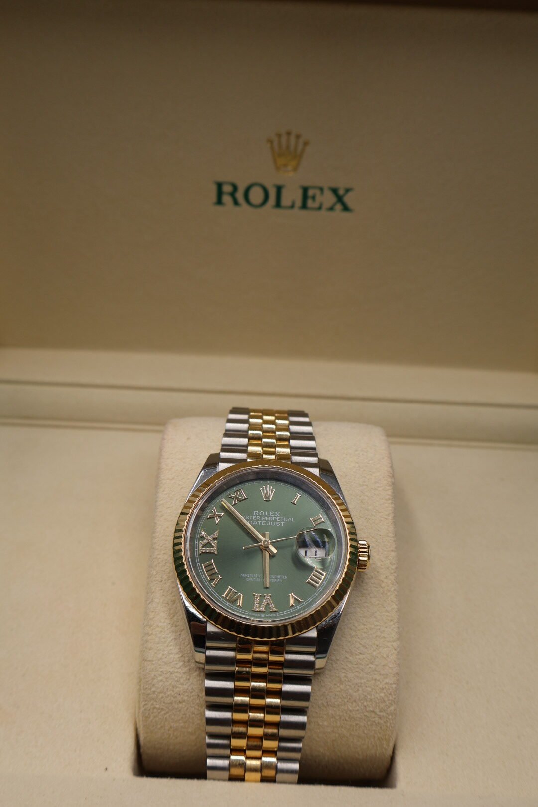 ROLEX - RELOJ DATE JUST 36MM GREEN
